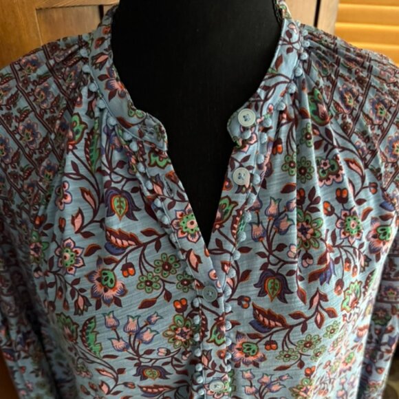 Boden Floral Print Long Sleeve Jersey Shirt - Picture 2 of 10